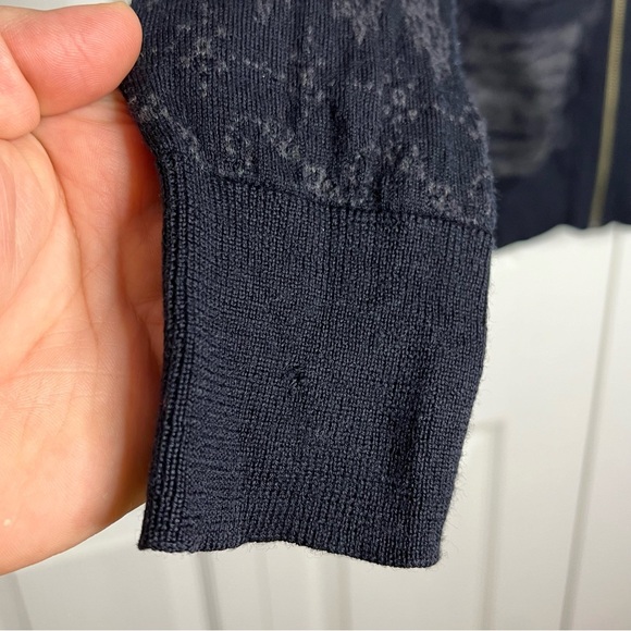 All Saints luxury unisex wool cotton zip cardigan charcoal grey size small - Picture 3 of 12